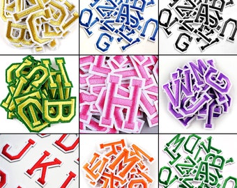 Alphabet Capital Letter Iron On Patch Sew On Patch Embroidered  A To Z Name Badge DIY Adult Men Women Kid Girl Boy Pants Backpack Decoration