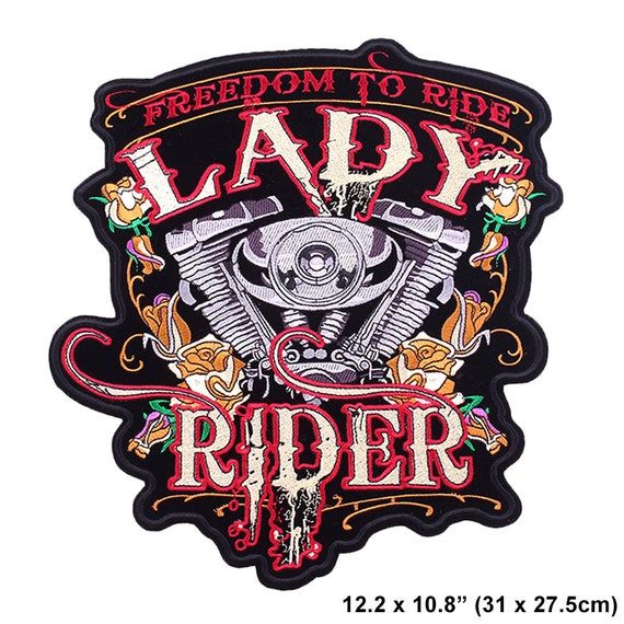 Biker For Life Patch Iron Sew On Embroidered Badge Motorbike