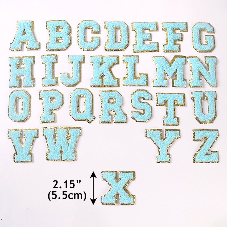 Chenille Letter AZ Iron on Sew Patch 2.15/5.5cm Etsy