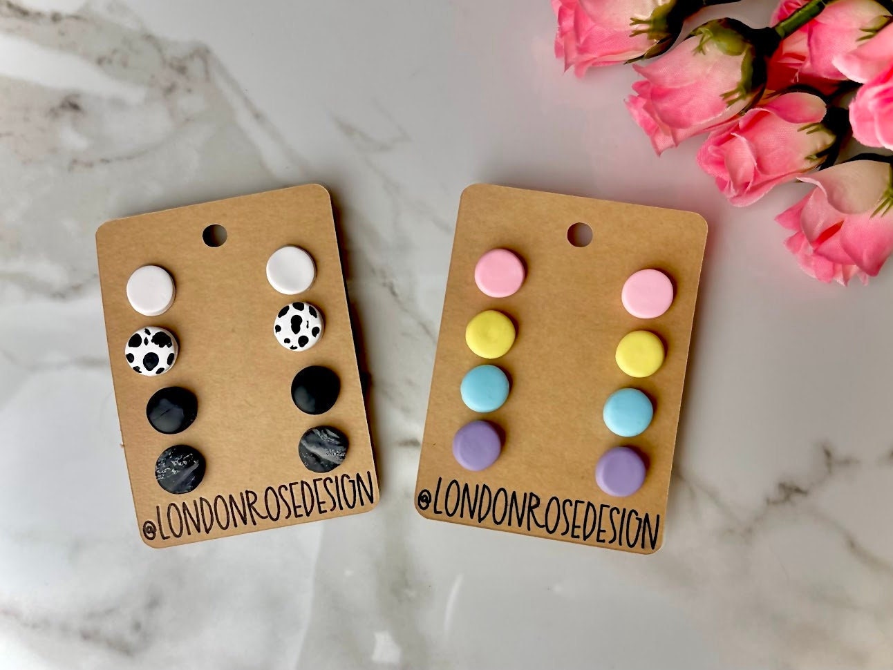 Clay stud earrings deals