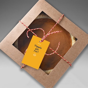 PACKAGE of 20 Printed Thanksgiving Pie Pop-By Tags | Real Estate | Client Gift Tags | Thanksgiving Pop-By | Lender| Realtor Gift