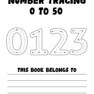 Kids number tracing books