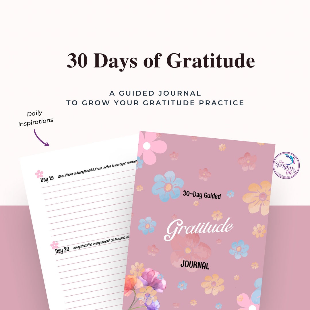 30 Days of Gratitude A Guided Journal - Etsy