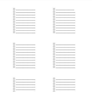 Blank Checklist Planner Printable