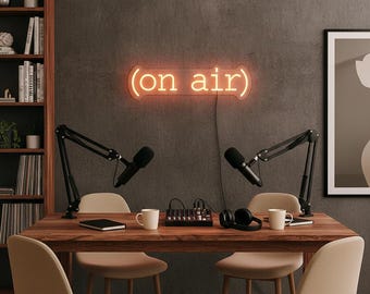 On Air LED Neon Sign for Podcast Studio, Podcast Room Light, Recording Studio Decor, YouTube & Streaming Background Sign