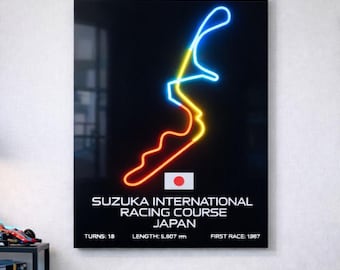 鈴鹿アニメーションLED RGBネオンレーストラックサーキットデスク