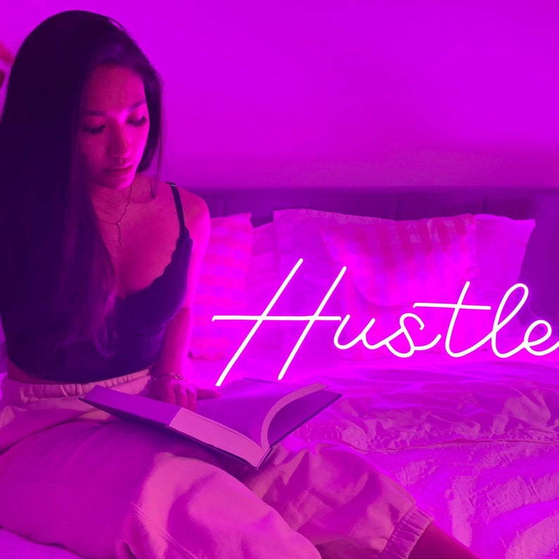 Hustle Neon LED Sign, Custom Neon Sign, Neon Led Lights for Wall, Neon ...