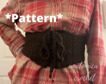 Crochet Pattern** Corset Belt (Lace-Up)