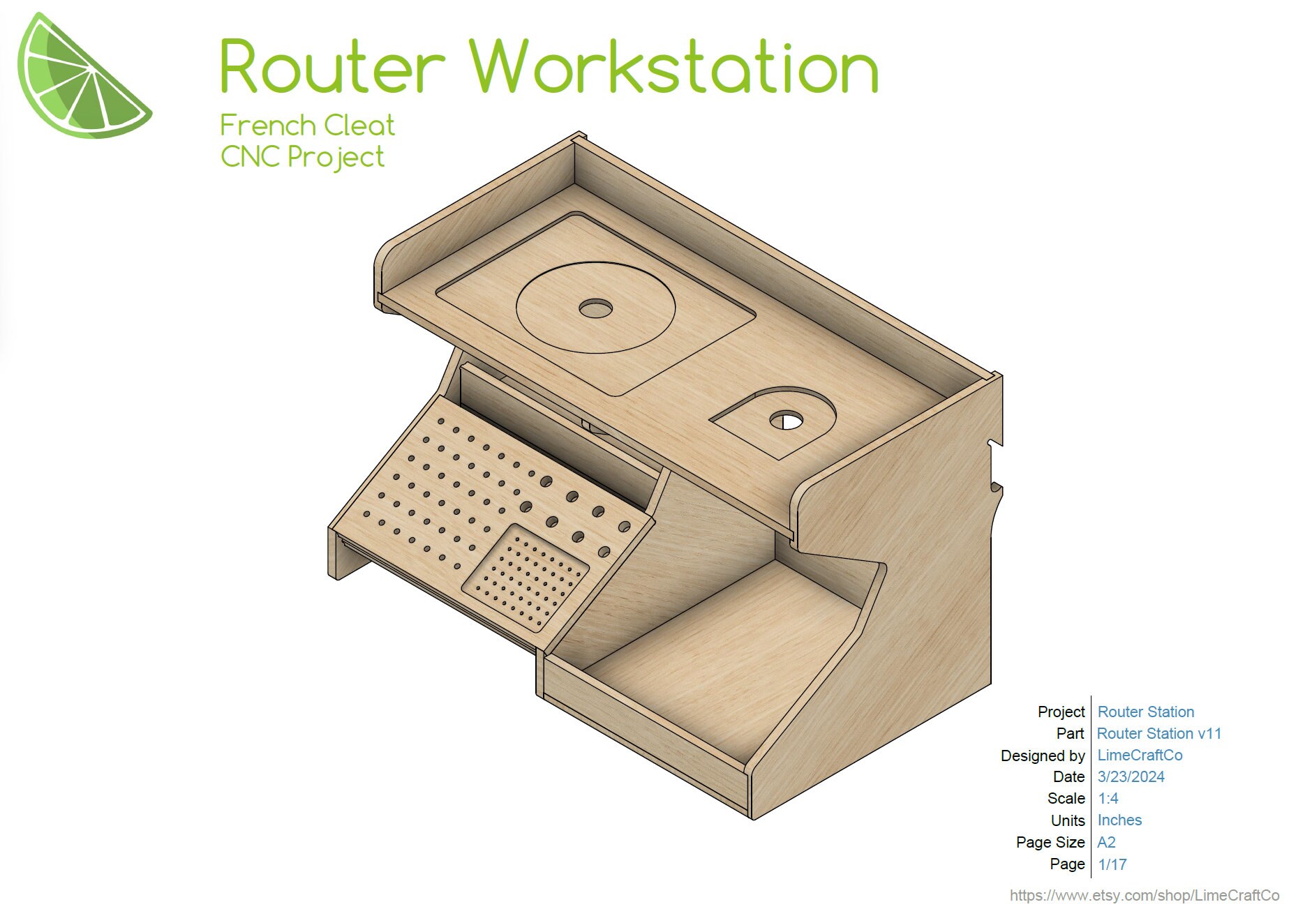 Router Station French Cleat Plans - CNC ONLY! - Etsy