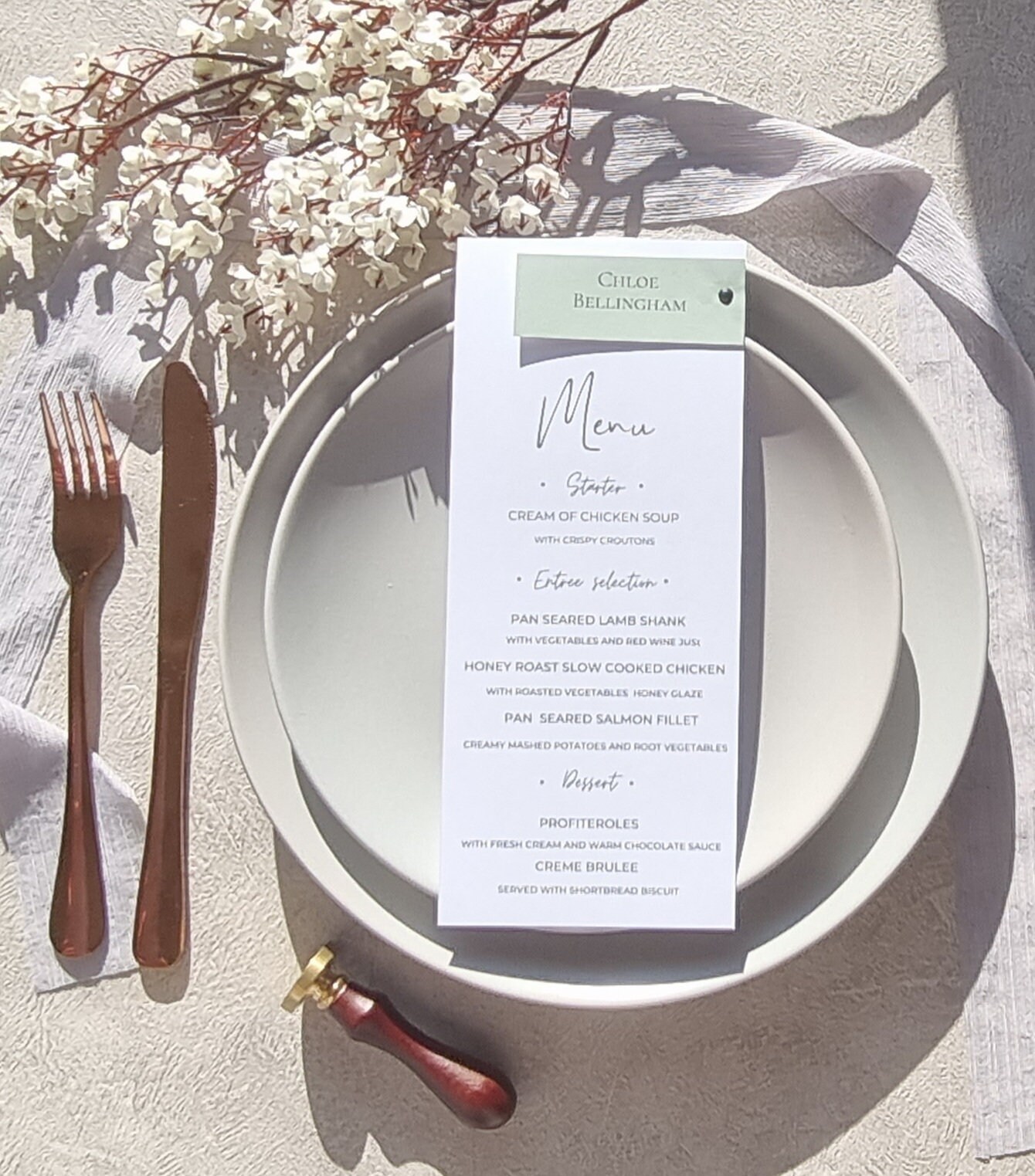 Wedding Breakfast Menu Wedding Menu Cards Wedding Breakfast Etsy UK