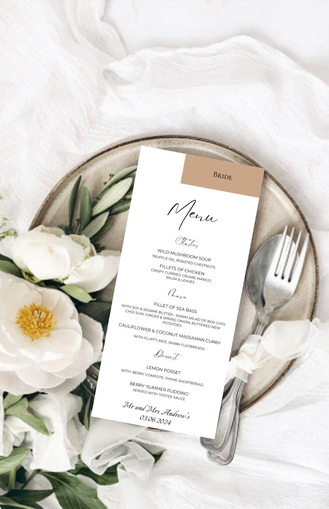 Wedding Breakfast Menu Wedding Menu Cards Wedding Breakfast Etsy