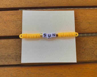 Sun clay bead bracelet!