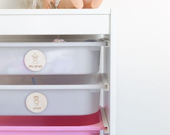 Wooden Toy Storage Labels: Ikea Trofast Nursery Decor, Set of 10.