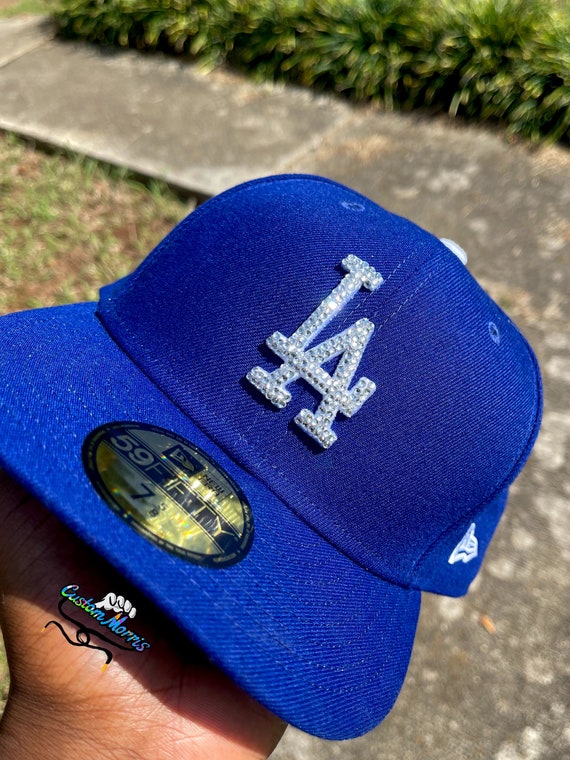 Custom LA Swarovski Crystals Fitted Cap 
