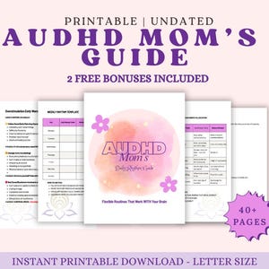 AuDHD Mom Daily Routine Planner | Autism ADHD Schedule Template | Neurodivergent Mother Organization Guide PDF