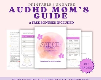 AuDHD Mom Daily Routine Planner | Autism ADHD Schedule Template | Neurodivergent Mother Organization Guide PDF