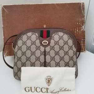 Vintage Gucci GG 3-Way Bag: Clutch, Shoulder, Crossbody w/ Box & Cloth