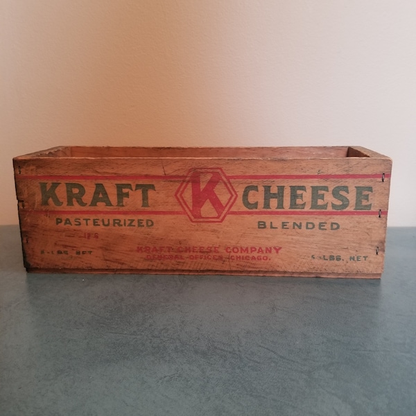 Vintage Kraft Cheese Wooden Box