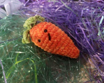 Peluche de palma de zanahoria de crochet