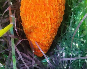 Peluche de palma de zanahoria de crochet