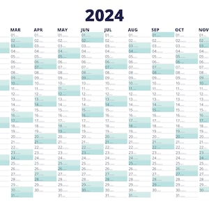 2024 Wall planner A2 download image 2