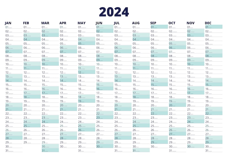 2024 Wall planner A2 download image 2