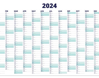 2024 Wall planner A2 download