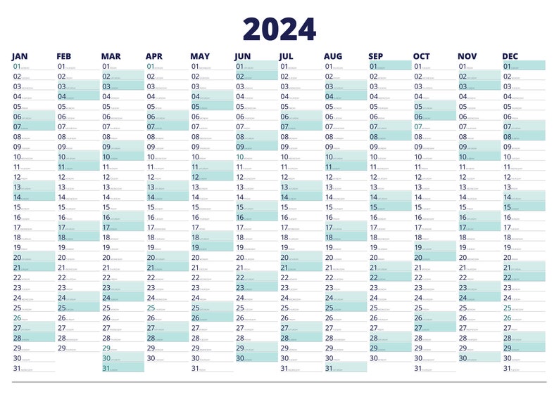 2024 Wall planner A2 download image 1