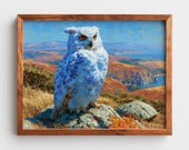 Coastal Mountain Owl Print, Vintage Wildlife Printable Wall Art (Digital Download) 43