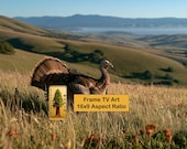 Samsung Frame TV Art, Wild Turkey Farmhouse Landscape (Digital Download) 215