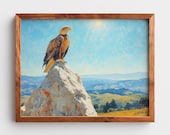 Golden Eagle Perched on Rock, Vintage Landscape Printable Wall Art (Digital Download) 14