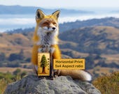 Red Fox on Granite Summit, Mountain Wilderness Printable Wall Art (Digital Download) 22
