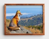 Fox on Granite Ridge, Mountain Landscape Printable Wall Art (Digital Download) 24