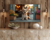 Scruffy Terrier Puppy Samsung Frame TV Art Cozy Street (Digital Download) 193