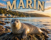 Long Sleeve Shirt - Majestic Sea Lion - Nature Art Graphic - Discovering Marin