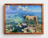 Cougar Standing Proud, Coastal Ridge Landscape Printable Wall Art (Digital Download) 20