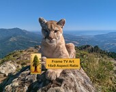 Samsung Frame TV Art, Mountain Lion Rocky Ridge Wilderness (Digital Download) 214