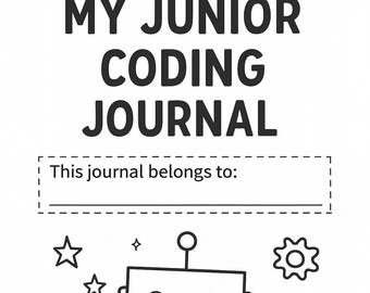 Diario de programación imprimible para niños: Actividades STEM e IA (descarga digital)