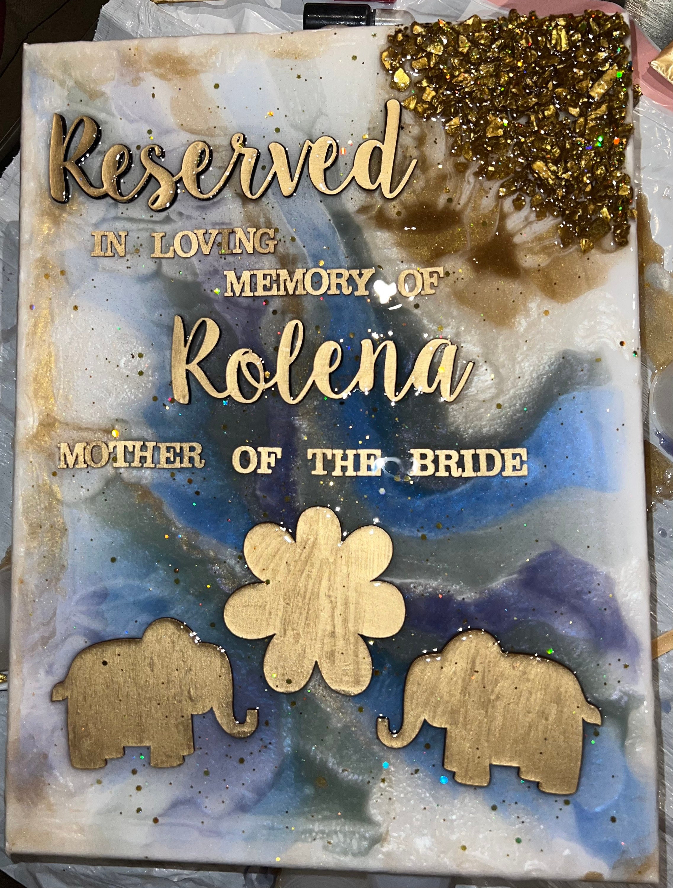 Memorial Epoxy Wedding Sign Etsy