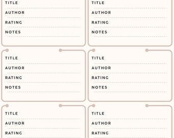 Registro de lectura minimalista imprimible / Este año en libros / Registro de lectura minimalista / Regalo para amantes de los libros