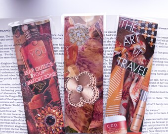 Glossy Magazine Collage Bookmarks • Fashion Travel Reader Gift