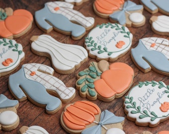 Little Pumpkin Baby Shower Cookies, 2 dozen | Little Pumpkin on the Way