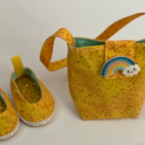 Handgemachte 18 zoll Puppentasche und Schuhe
