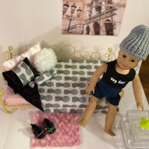 Minky doll bedding set