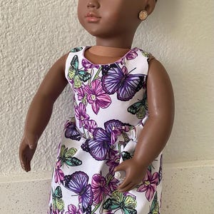 Floral 18 Inch Doll Dress Handmade Party Dress