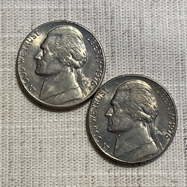 1976 P&D  Jefferson Nickel Set - Clad - Circulated - Philadelphia and Denver Mints