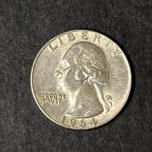 1964 D Washington Quarter - Circulated - 90% Silver -From the Denver Mint