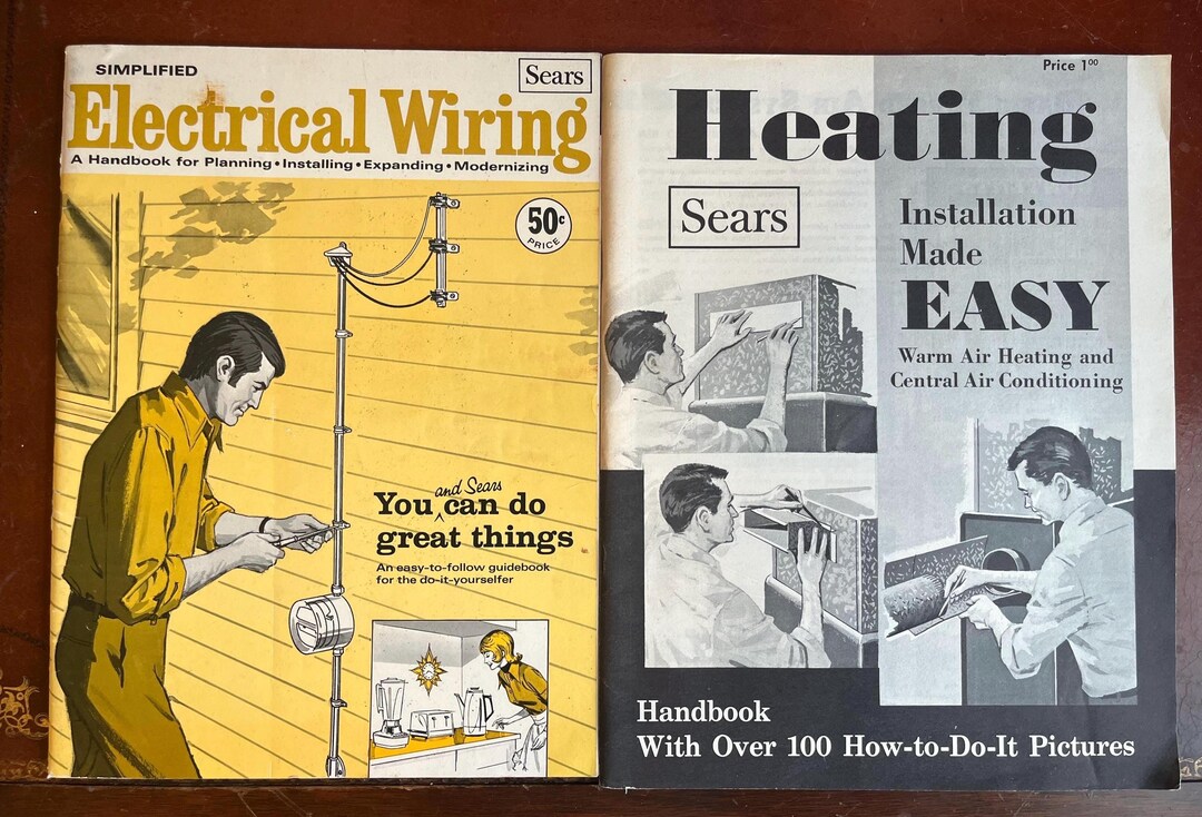 Vintage Sears Duo of How to Books Simplified Electrical Wiring and