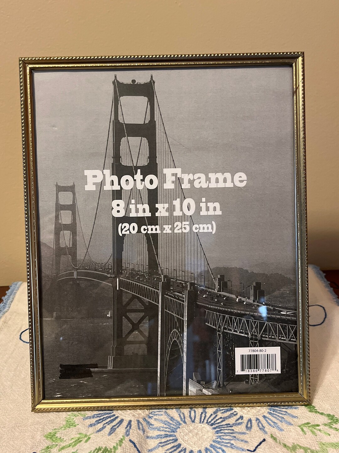Vintage 8x10 Gold Metal Picture Frame Beaded and Floral Design Edges ...