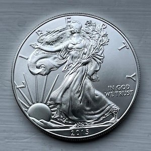 2015 American Silver Eagle - 1 Ounce Fine Silver - No Mint Mark - Brilliant Uncirculated
